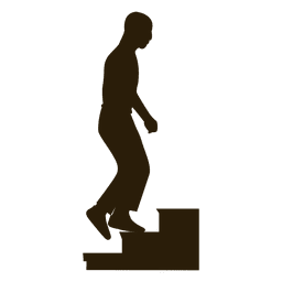 Man Climbing Stairs Sequence 3  Transparent PNG