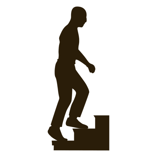 Hombre subiendo escaleras secuencia 4 Diseño PNG