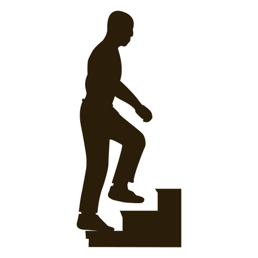 Man climbing stairs sequence 5 PNG Design