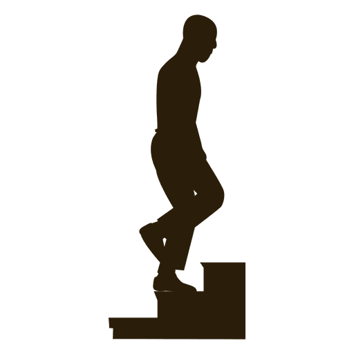 Hombre subiendo escaleras secuencia 8 Diseño PNG