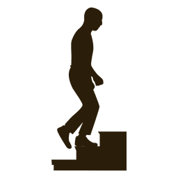 Man Climbing Stairs Silhouette Sequence Transparent PNG