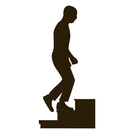 Man Climbing Stairs Silhouette Sequenz PNG-Design