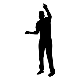 Hombre bailando Sihouette 3 Diseño PNG