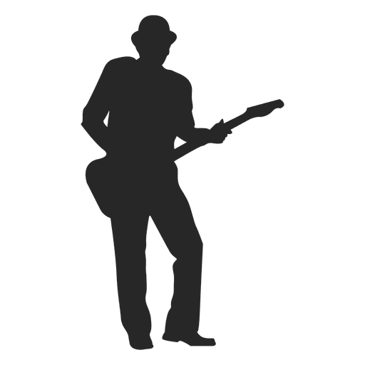 Man guitarist silhouette