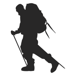 Hombre excursionismo silueta Diseño PNG