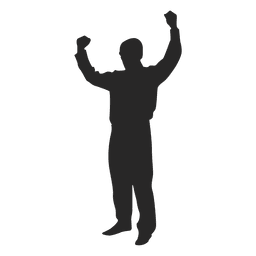 Hombre levantar la mano Diseño PNG