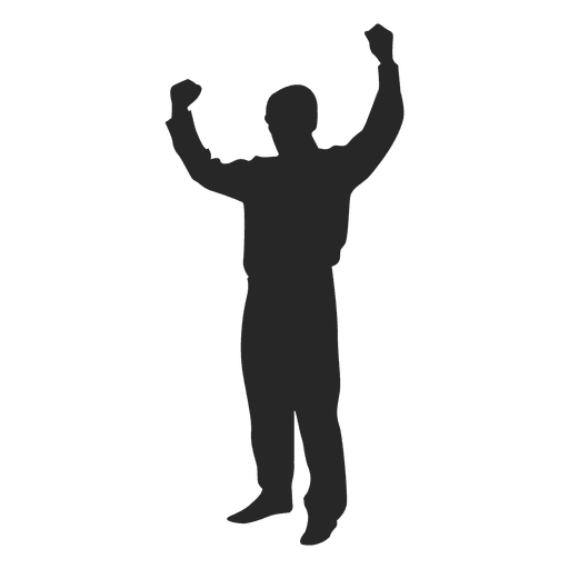 Man raising hands PNG Design
