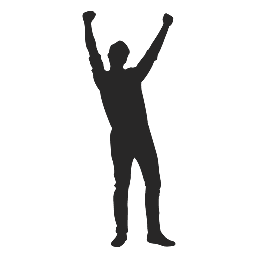 Man raising hands 3 PNG Design