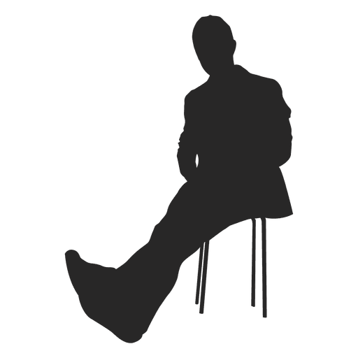Man relaxing on bench PNG Design