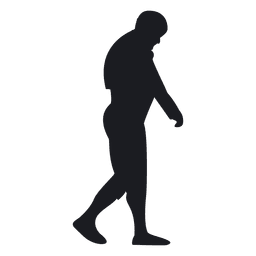 Man silhouette walking casual PNG Design