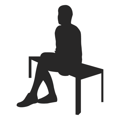Man sitting on bench PNG Design