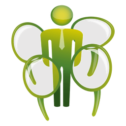 Hombre con burbujas Diseño PNG