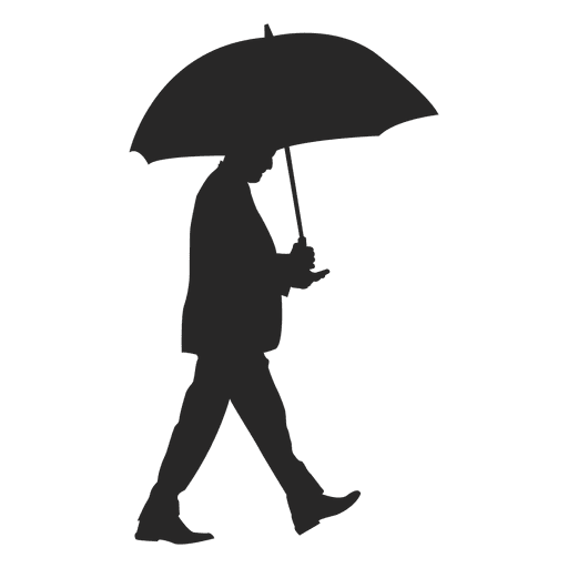 Homem com guarda-chuva Desenho PNG