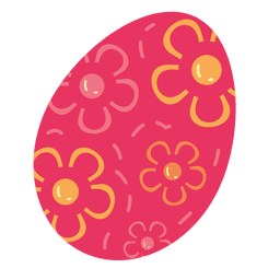 Huevo de pascua floral granate Diseño PNG