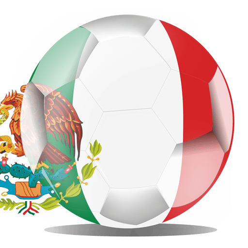 Bandera de fútbol de México Diseño PNG