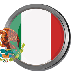 Bandeira redonda do México Desenho PNG