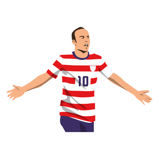 Dibujos animados de fútbol de Michael Bradley Diseño PNG