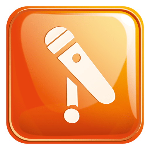 Microphone square icon 3 PNG Design