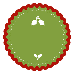 Mistletoe round label PNG Design