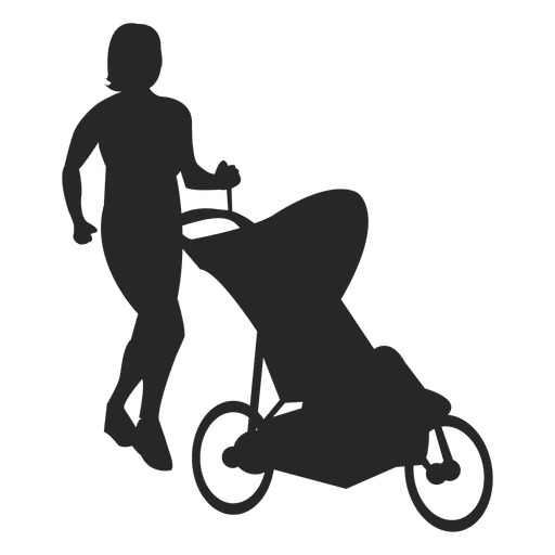 Mom with baby carriage 1 - Transparent PNG & SVG vector file