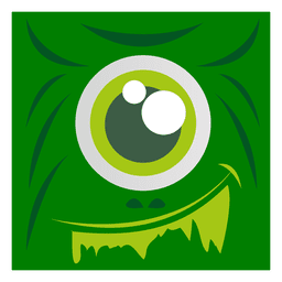 Monster face art PNG Design