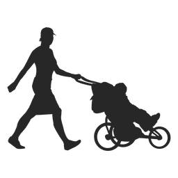 Mãe empurrando carrinho de criança Desenho PNG