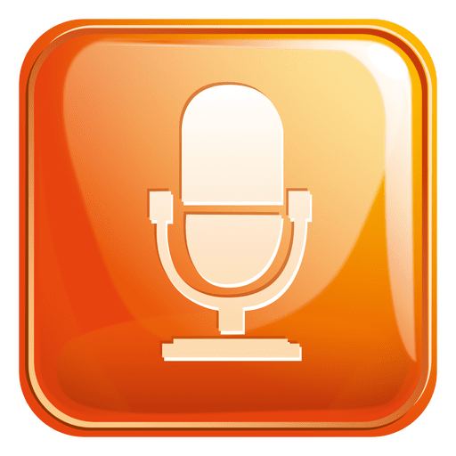 Mouth speaker square icon 2 PNG Design