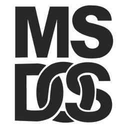 Ms dos logo PNG Design