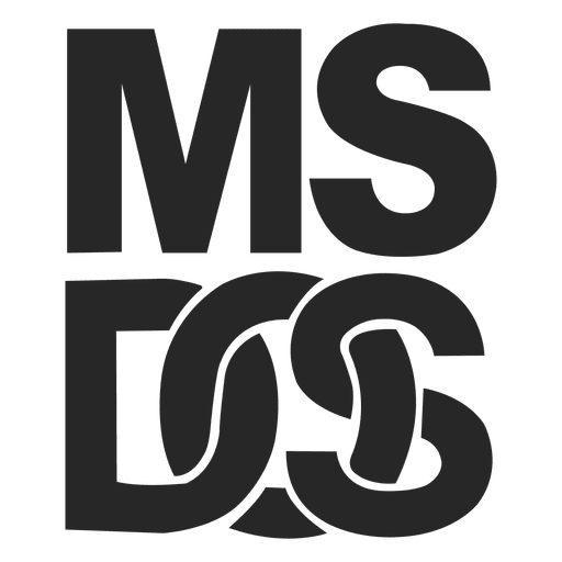 Ms dos logotipo Desenho PNG