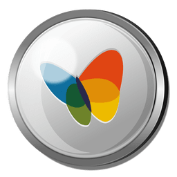 Msn round metal button PNG Design