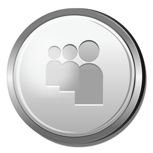 3D Myspace silver icon PNG Design