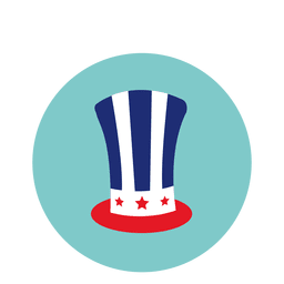 Icono redondo de sombrero nativo Diseño PNG