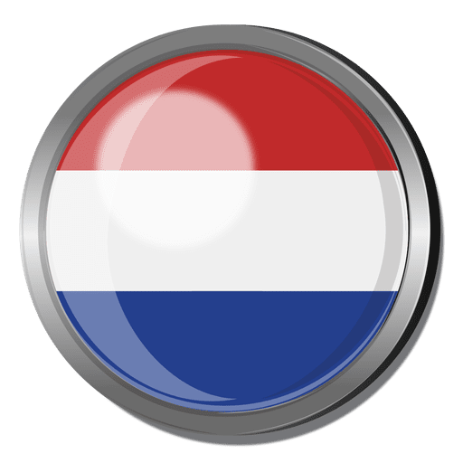 Insignia de la bandera de Holanda Diseño PNG