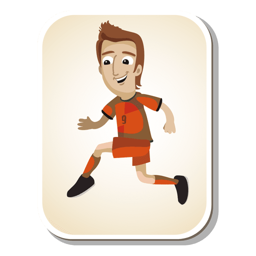 Netherlands football player cartoon PNG Design