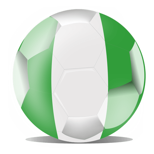 Nigeria Fußballflagge PNG-Design