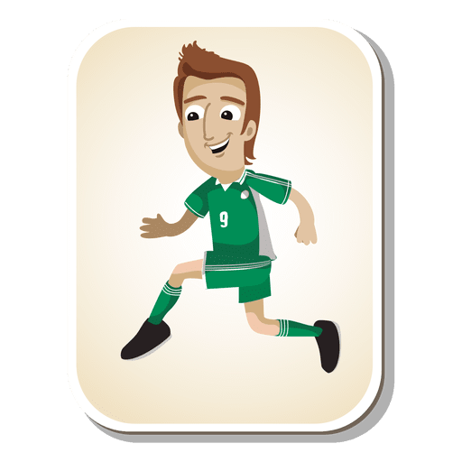 Dibujos animados de jugador de fútbol de Nigeria Diseño PNG