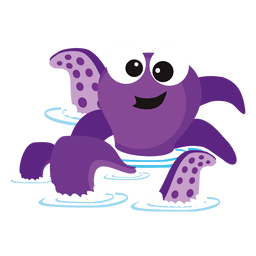 Octopus cartoon PNG Design
