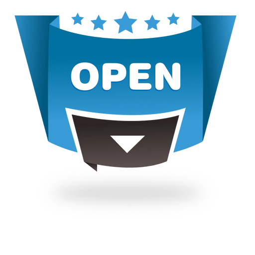 Open origami label PNG Design