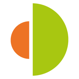 Gráfico de círculos verdes naranja Diseño PNG