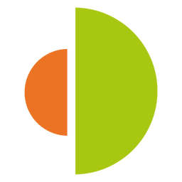 Orange green circles chart Transparent PNG