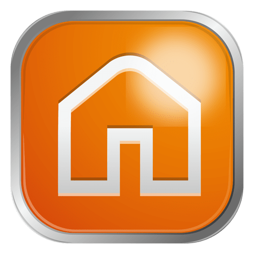 Icono de la casa naranja Diseño PNG