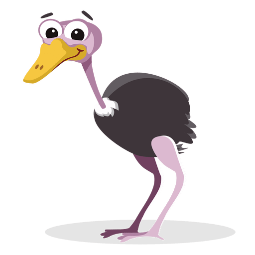 Desenho animado de avestruz