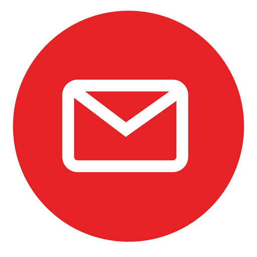 Icono redondo de correo electr?nico contorneado Diseño PNG