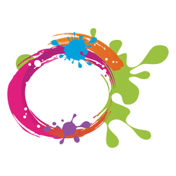 Pintar marco de salpicadura Diseño PNG