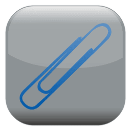 Paperclip square icon PNG Design