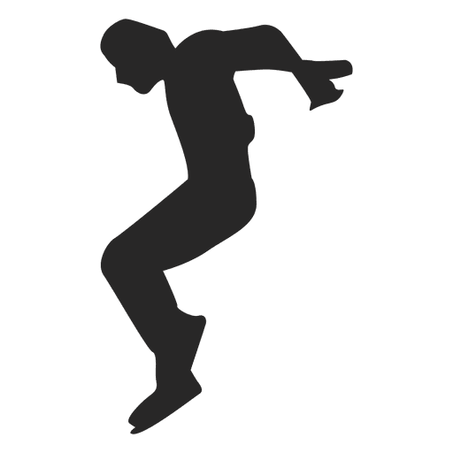 Parkour jumping silhouette
