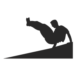Parkour saltando silueta 11 Diseño PNG
