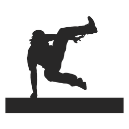 Parkour saltando silueta 4 Diseño PNG