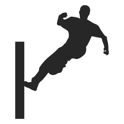 Parkour jumping silhouette 5 PNG Design