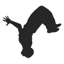 Parkour saltando silueta 6 Diseño PNG